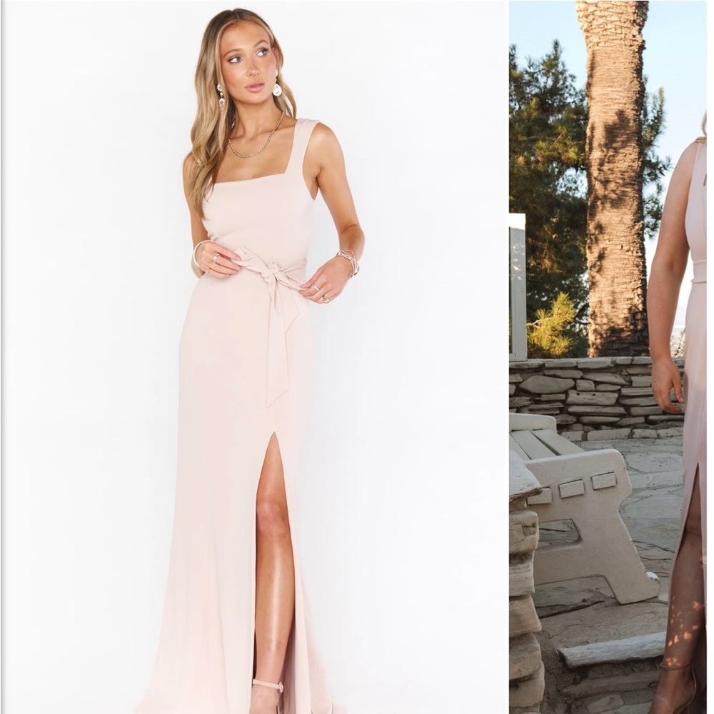 Show me your mumu Paris gown dusty blush stretch